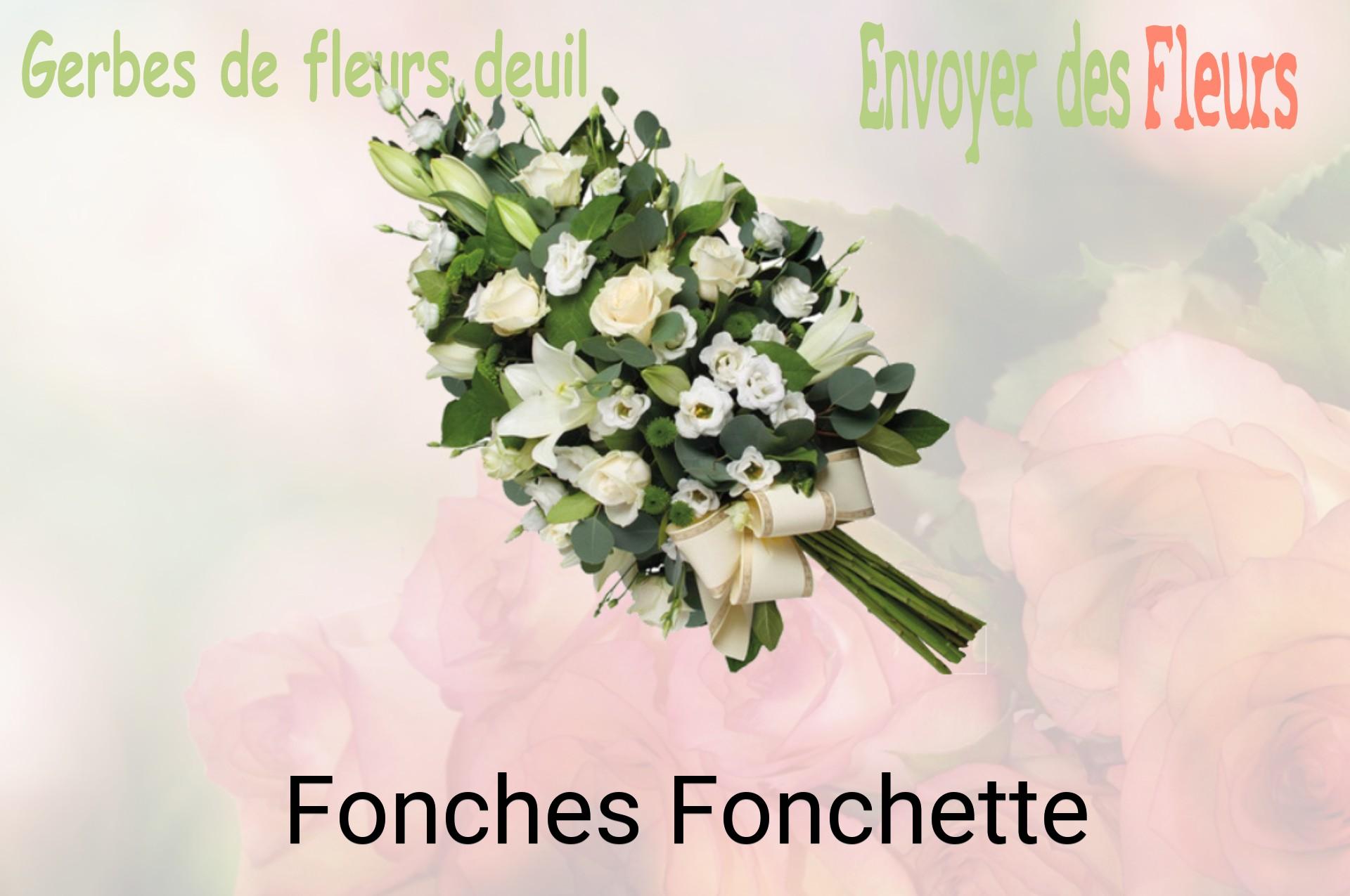 Gerbe de fleurs de deuil livrée à Fonches-Fonchette